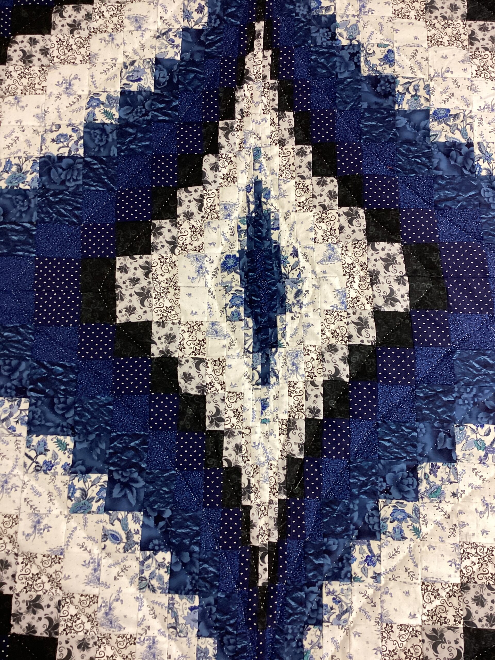 Diamond Trip in Queen Size Hand-Stitched Quilt - Image 4