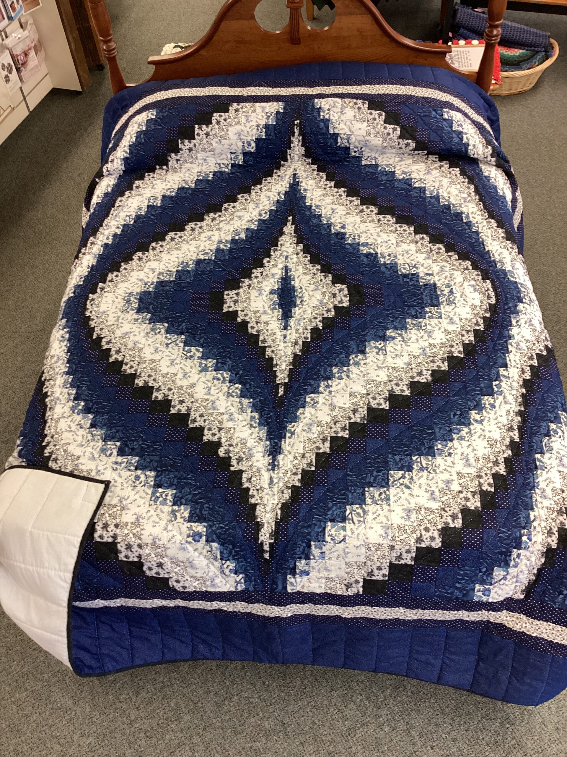 Diamond Trip in Queen Size Hand-Stitched Quilt