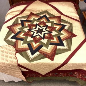 King size Hand Quilted Kaleidoscope Quilt