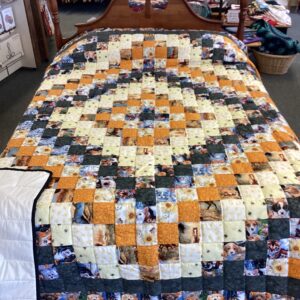 Hand Quilted Queen Size Trip Around the World made with Animal Fabrics