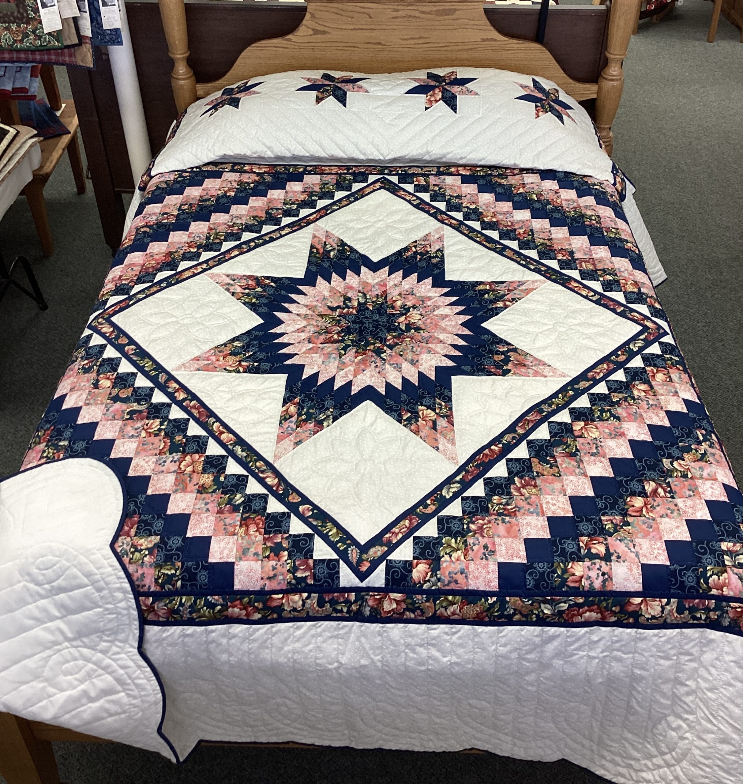 Star N Common King Size Hand-Stitched Quilt