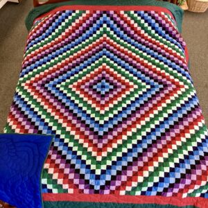 Hand Quilted Double Size Multicolor Trip Around the World